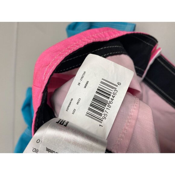 Quicksilver Board Short Mens Size 28 Stranger Things Pink Blue Surf beach - Picture 12 of 13